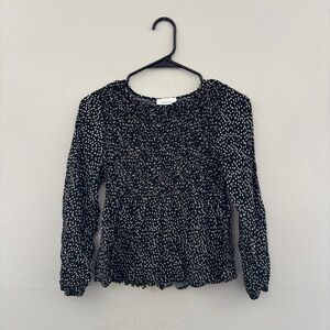 Urban Romantics Black Polkadot Long Sleeve